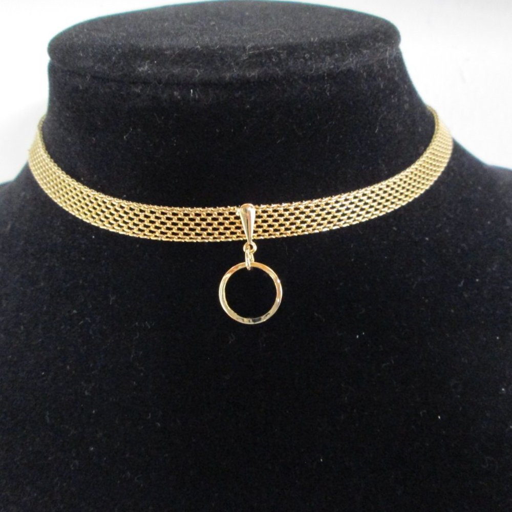 Gold or Silver MESH Choker/Necklace, Vintage 60's,Gold Choker, Silver Choker